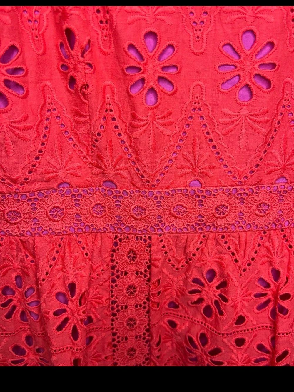 ❤️ Vineyard Vines Red Eyelet Maxi Dress ❤️ size 10 - Picture 9 of 9